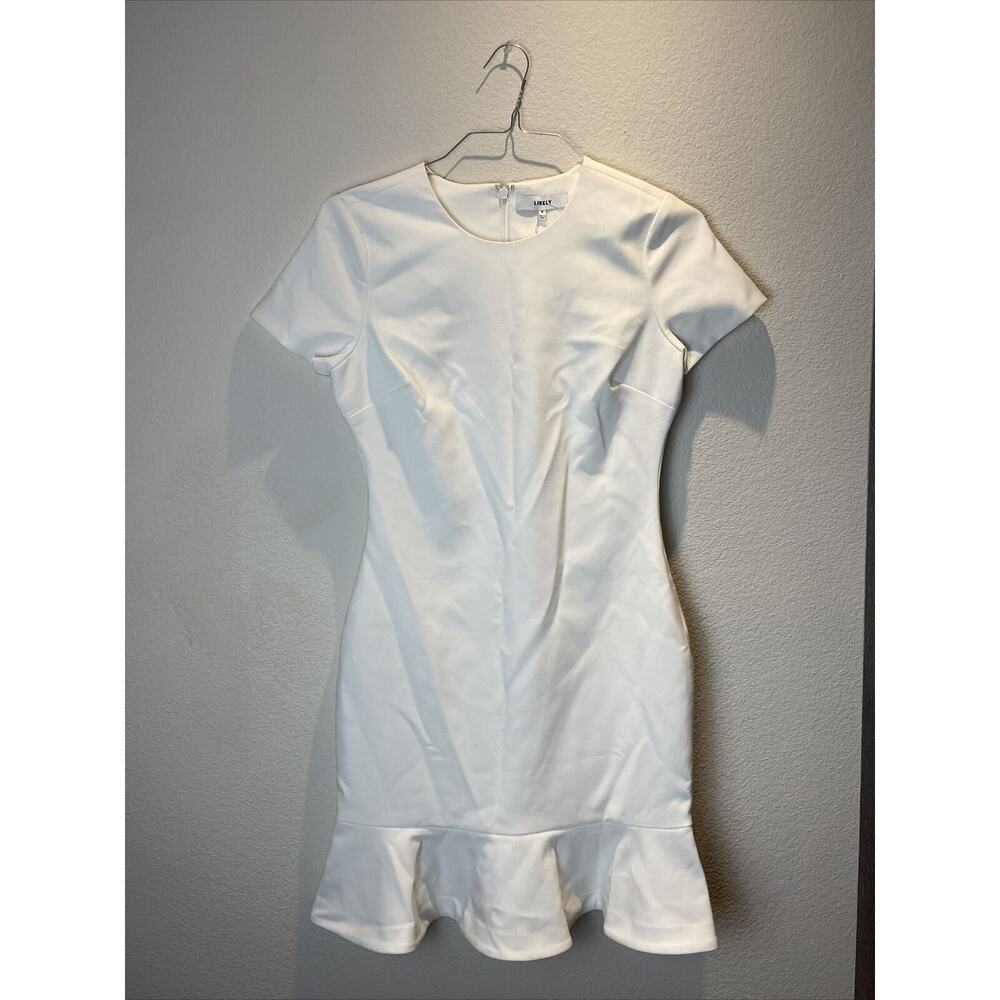 Likely , Off White Short Sleeve Body Short Dress, Size 8 , NWT